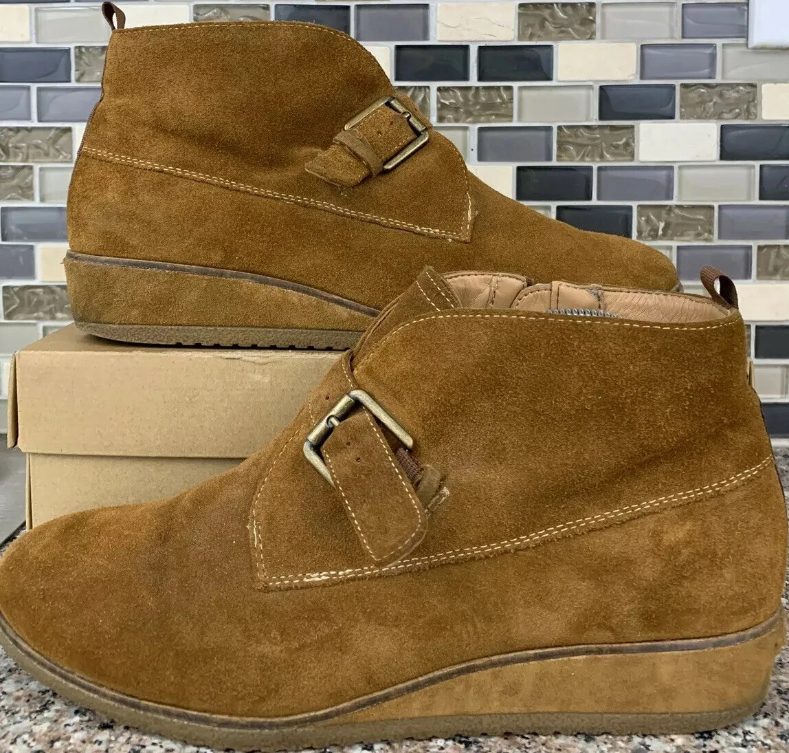 Bottes Chukka Franco Sarto En Daim Olive - Taille 5.5 M - Style Décontracté Et Confortable