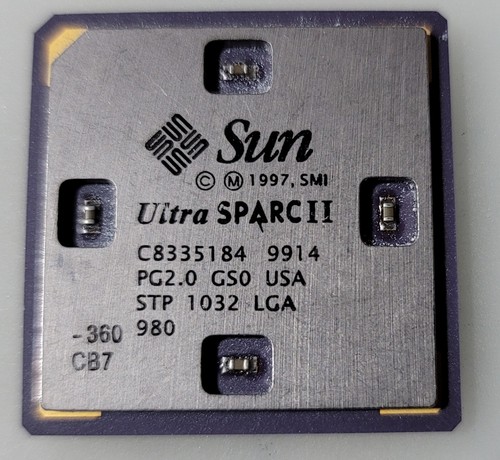 Ultra Rare Vintage Sun Ultra Sparc II STP1032 LGA 360Mhz CB7 Ceramic Processor - Picture 1 of 4