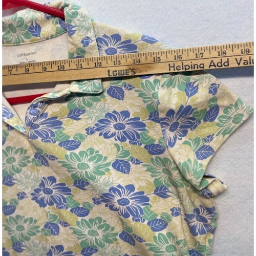 Croft & Barrow Sleeveless Floral Print Top Blouse Polo Style Women's Large - Picture 8 of 9