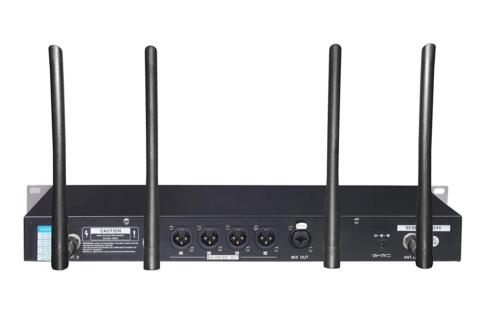IDOLpro UHF-668H Microfoni auricolari wireless karaoke 4 canali con pilota digitale - Foto 2 di 2