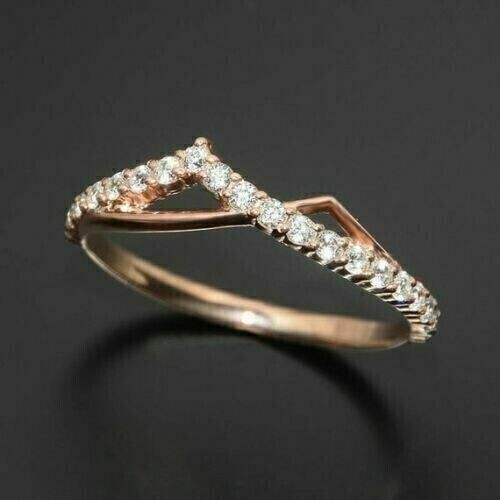 925 Sterling Silver VVS Natural Moissanite Wedding Eternity Women's Band Ring - Bild 3 von 4