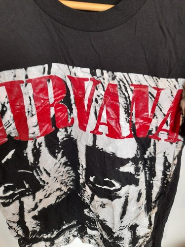 Vintage Deadstock Nirvana T-Shirt Single Stitch Unworn Rags 72 Rare Festival - Picture 2 of 6