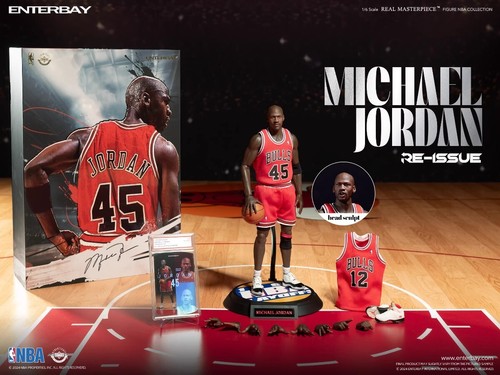 ENTERBAY 1/6 Bulls Michael Jordan Action Figure I'm Back Red 45 Edizione Limitata - Foto 1 di 8