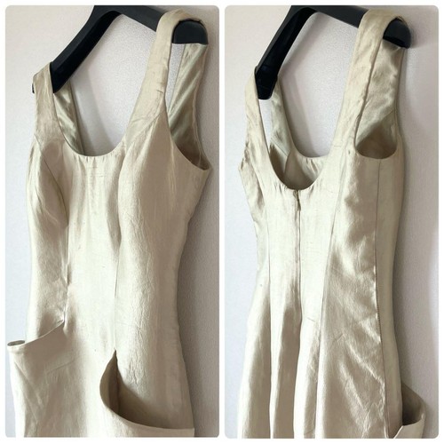 Christian Dior BOUTIQUE Galliano 2007 Silk Dress Sz F36 US6 Gold Made in France - Picture 19 of 24