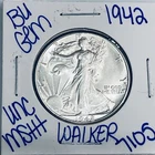 1942 BU UNCIRCULATED WALKING LIBERTY SILVER HALF DOLLAR AUTHENTIC U.S. MINT 7105
