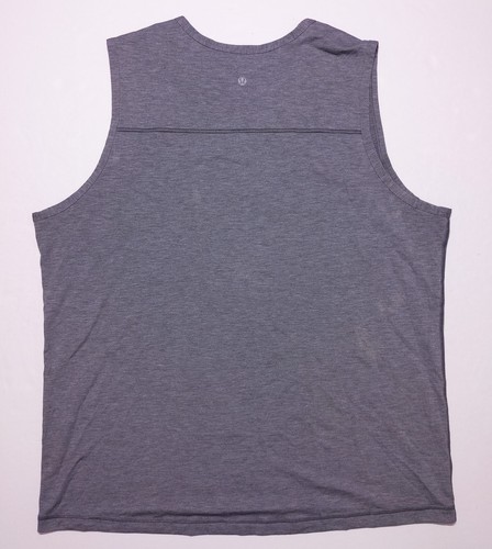 LULULEMON Men's Sleeveless Tank Top Shirt Heather Gray XXL 2XL ~ Snags - Picture 8 of 11