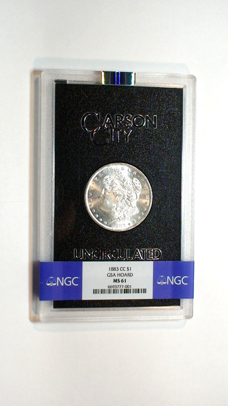 1883 CC Morgan NGC MS61 Silver Dollar GSA CARSON CITY MINT $1.00 COIN NO BOX-COA