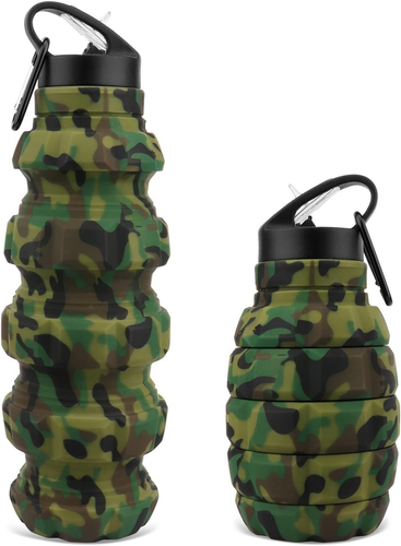 Collapsible Water Bottle Sports Bottle 19.5OZ/580ml Travel Water Bottle BPA Free - Picture 11 of 12
