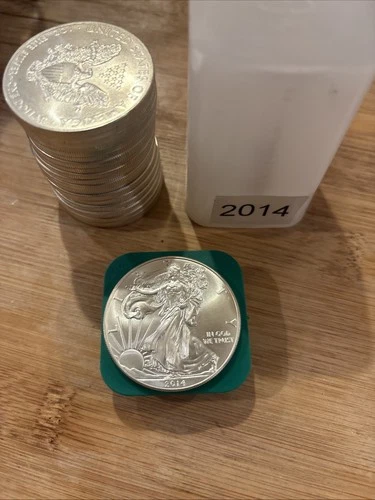 2014 Walking Liberty American Eagle 1oz Silver Dollar Uncirculated, QTY 20