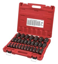 29 PC Shockwave Impact Duty™ 1/2" Drive Metric Deep 6 Point Socket Set...