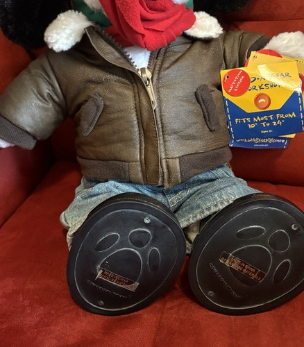 Build A Bear Snoopy Peanuts Flying Ace Pilot Outfit Lederjacke Plüschtier IST-ZUSTAND - Bild 21 von 24