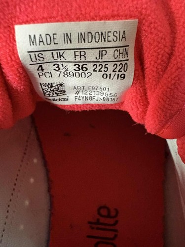 Size 4 - Red Adidas Running Shoes Malaysia - Picture 2 of 5