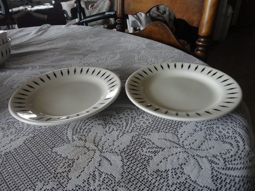 Homer Laughlin Black Diamond ristorante ware 6 1/4" set di 2 piatti pane - Foto 1 di 2