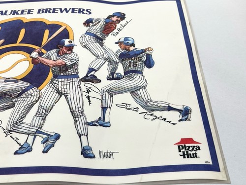 Vintage Collectible - 1978 Milwaukee Brewers placemat - MLB, Pizza Hut & Pepsi. - Picture 3 of 6