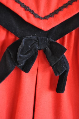 Vintage Rothschild Red and Black Jacket 100% Wool Size 6X American Girl Samantha - Picture 8 of 16