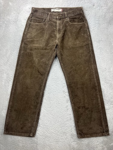 Vintage Levi's 569 Herren Cord Hose Jeans W33 L30 braun Loose Straight fit Retro - Bild 2 von 10
