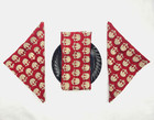 Assorted Cloth Napkins Cotton Hand Block Printed Red Cocktail Dinner Napkins