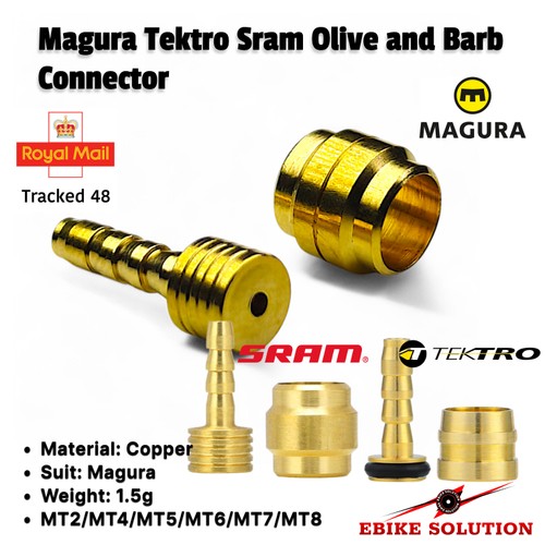 Olive und Verbindungseinsatz für Fahrrad Hydraulik Bremsleitung Magura Tektro Sram x5 - Bild 1 von 9
