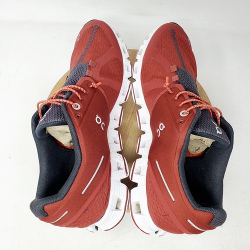 On Cloud Zapatos para Correr Mujer 8.5 Rojo Caminar Cómodo Gimnasio Tenis - Imagen 11 de 15