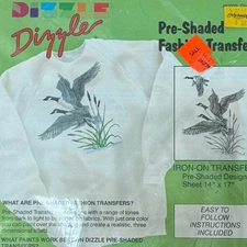 Vintage Deadstock New in Package 90s Dizzle Iron On Geese Transfer