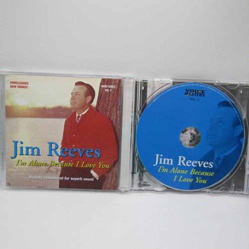 I'M ALONE BECAUSE JIM REEVES VOICE MASTERS CD LIVE RADIO 1958 + GRATIS LIVE CD