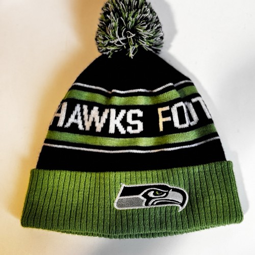 NFL Seattle Seahawks Youth Kids Beanie Team Apparel Green Blue Winter Cap - Picture 4 of 8