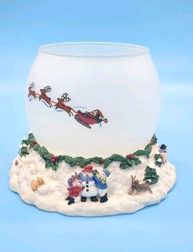 Pfaltzgraff Perennials Snow Village Christmas Glass Resin Tea Light 2000 - Picture 6 of 8