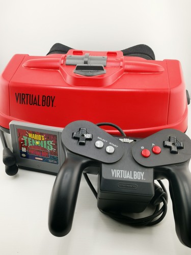 1995 Nintendo Virtual Boy Video Game Console Bundle Mario Tennis Vintage Tested