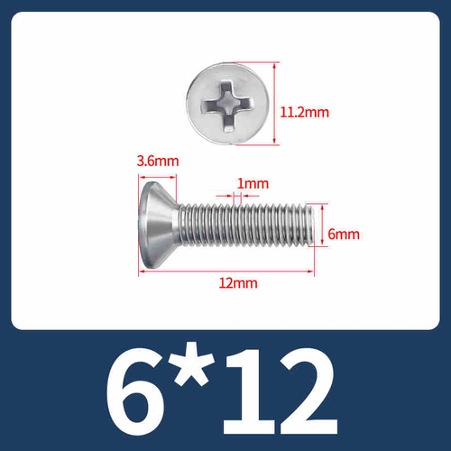 Phillips Countersunk Screw Flat Head Bolts 304 Stainless Steel M1/M1.2...-M10 - Picture 189 of 249