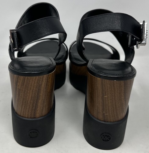 Sandalias Michael Michael Kors Rhett Cuero Correa al Tobillo Cuña Plataforma Talla 10M - Imagen 6 de 18