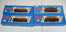 Jouef -  lot de 4 wagons marchandises + boites tombereaux+ couvert