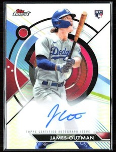 James Outman 2023 Topps Finest Autographs Refractor RC Auto #FA-JO Los Angeles