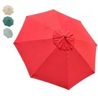 Outdoor Umbrella Canopy REPLACEMENT TOP Cover ONLY for 10' 8 Rib Patio Beach