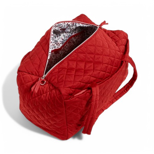 Vera Bradley Travel Duffel Bag Cardinal Red Quilted Carry On Luggage 2 Piece Set - Picture 3 of 11