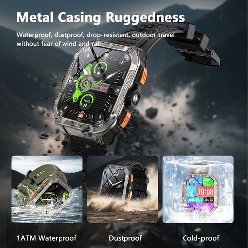 Blackview GPS Smartwatch Herren Militär mit KI-ChatGPT-Übersetzung Kompass Sport - Bild 12 von 15