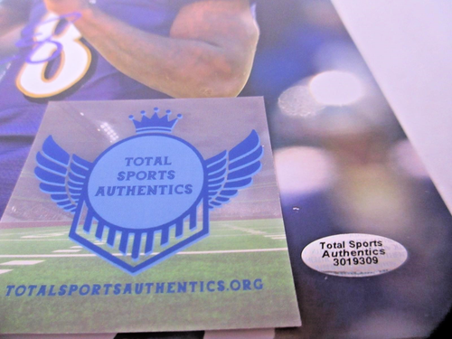 Foto autógrafa de 8x10 firmada a mano por LAMAR JACKSON Ravens con certificado de autenticidad (TSA) - Imagen 2 de 4