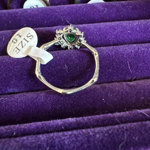 NEW FRAGRANT JEWELS 10 Ring Lot Size 10 NWT and NWoT silver tone ring set  - Picture 16 of 24