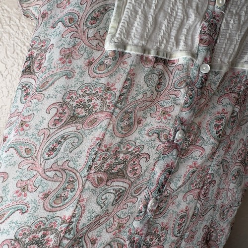American Rag Womens Soft Paisley Cap Sleeve Blouse Tie Back Lace Size Large Top - Picture 5 of 7