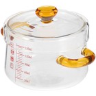  Double-eared Glass Steamed Egg Bowl Baby Stew Pot with Lid Small Soup