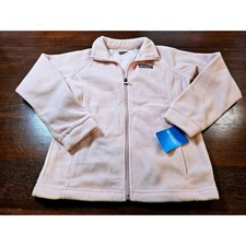 Columbia Girls Benton Springs Full Zip Fleece Jacket Pink Youth Large WG6756-618