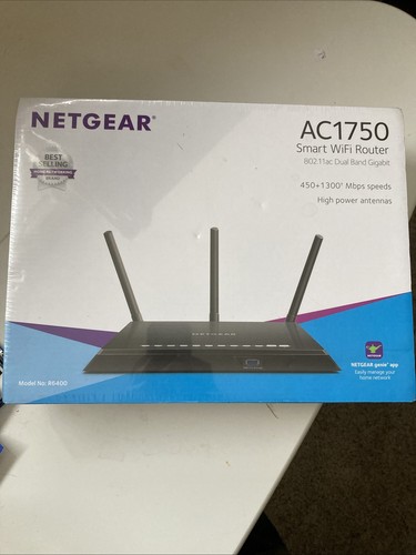 Netgear AC1750 R6400-100NAS 1300 Mbps 4-Port Gigabit Wireless AC Router New