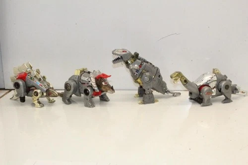Vintage G1 Transformers Dinobots Grimlock Slag Snarl Sludge Action Figure Hasbro