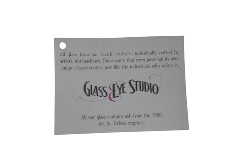 Glass Eye Studio Seattle Handmade Iridescent Rainbow Swirl Heart Ornament - Picture 2 of 13