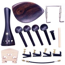 15Pcs 4/4-3/4 Size Violin Fiddle Accessories Kit with 4 Tuning Pegs Tailpiece...