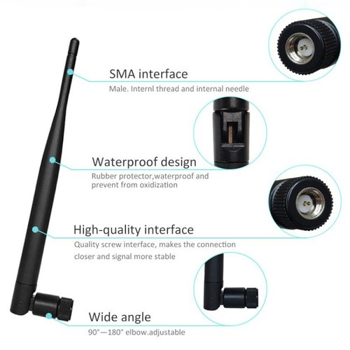 2.4G 5.8G Dwuzakresowa antena 6DB Router wewnętrzny Antena poprawy sygnału - Zdjęcie 4 z 6