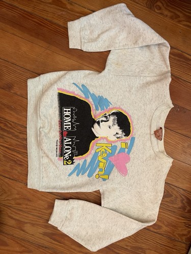 VTG 90s Home Alone 2 Movie Small Sweatshirt Graphic Pullover Kevin McCallister - Picture 2 of 10