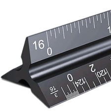 Architectural Scale Ruler, Imperial Measurement, Architect Triangular Ruler ...