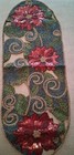 CHRISTMAS HOLIDAY BEADED TABLE RUNNER  POINSETTIA   13.5" X 35" Pier1