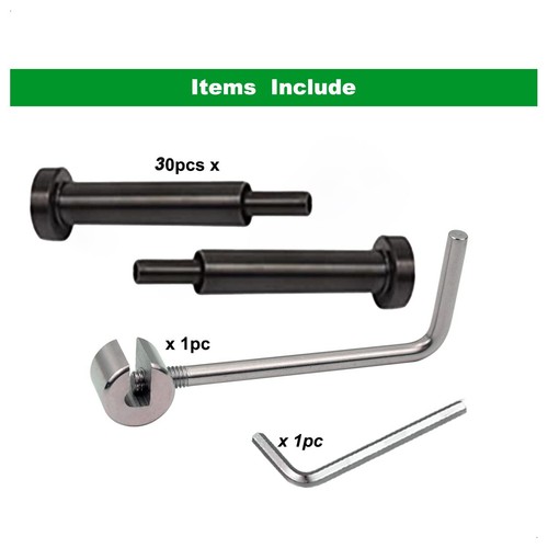 Kit de tensor invisible negro 1/8 30 piezas, herrajes de acero inoxidable para madera... - Imagen 3 de 5