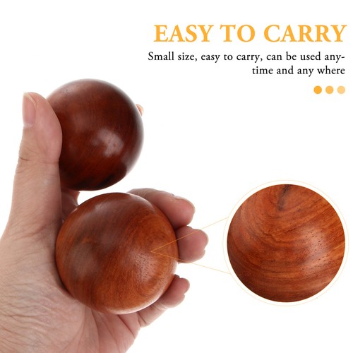 2Pcs Wood Hand Massage Balls for Relaxation and Muscle Relief - Picture 12 of 12